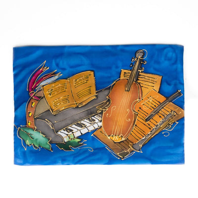 Blue Silk Music Tallit - The Weitzman Museum Store - 795826