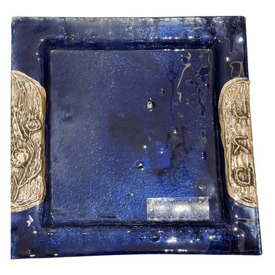 Blue & Silver Matza Tray - The Weitzman Museum Store - 228022