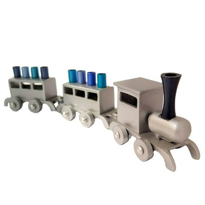 Blue Train Menorah - The Weitzman Museum Store - 7 - 847384014565