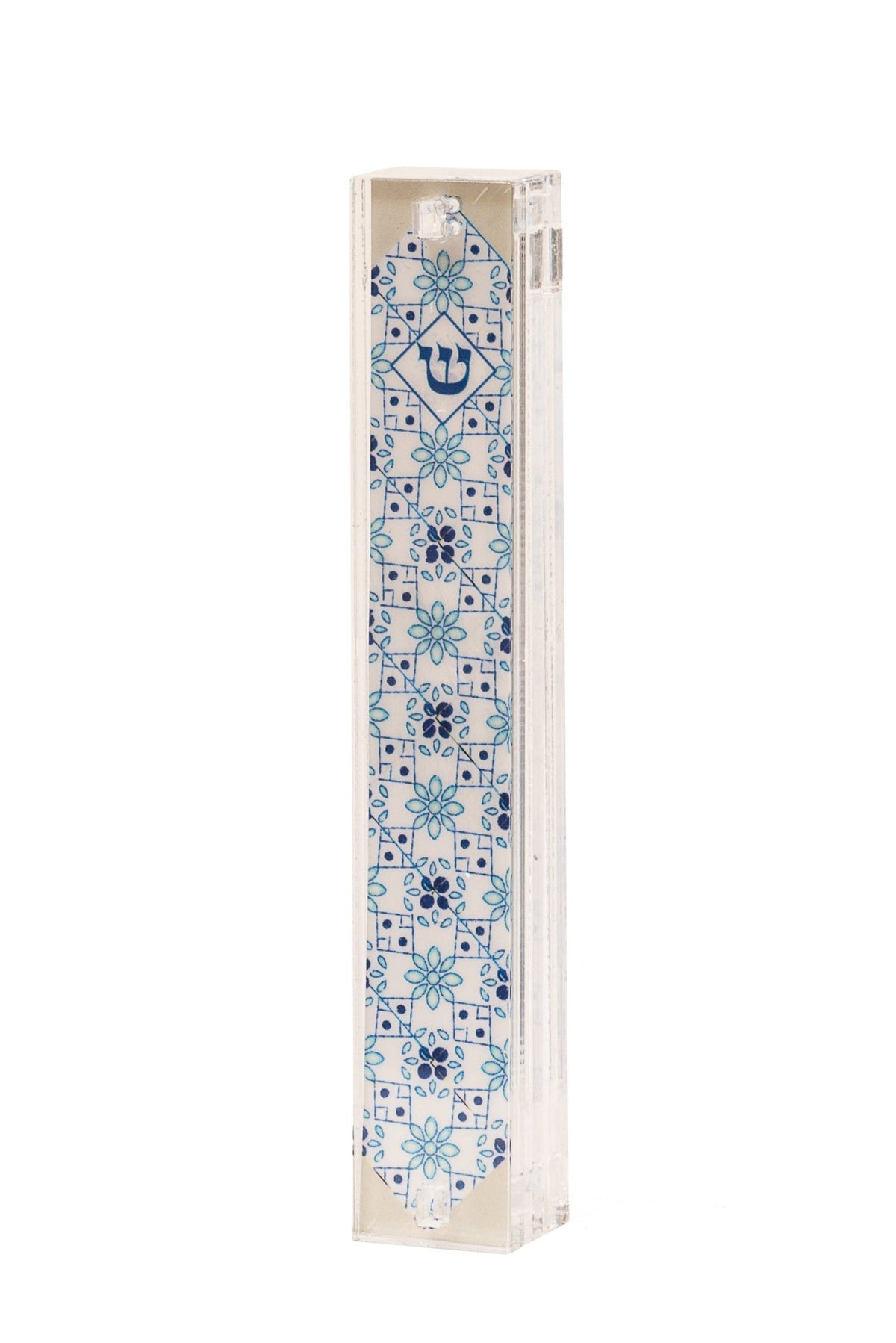 Blue & White Acrylic Mezuzah - The Weitzman Museum Store - 806477