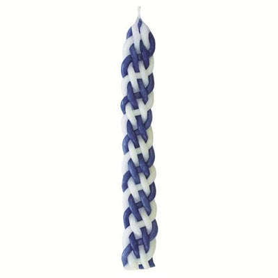 Blue & White (Tzivoni) Havdalah Candle Majestic - The Weitzman Museum Store - SHCSHBLWT