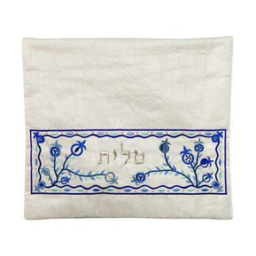 Blue/White Pomegranate Tallit Bag - The Weitzman Museum Store - EMTA4