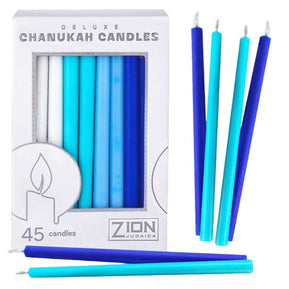 Blue/White Tapered Chanukah Candles - The Weitzman Museum Store - CC - 50