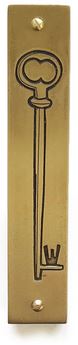 Brass Key Line Drawn Mezuzah - The Weitzman Museum Store - 7 - 847384017021