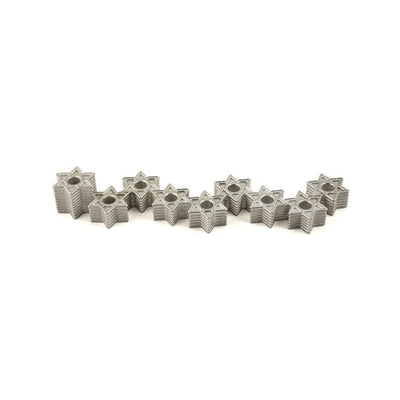 Cast 3D Stars Aluminum Menorah - The Weitzman Museum Store - 234