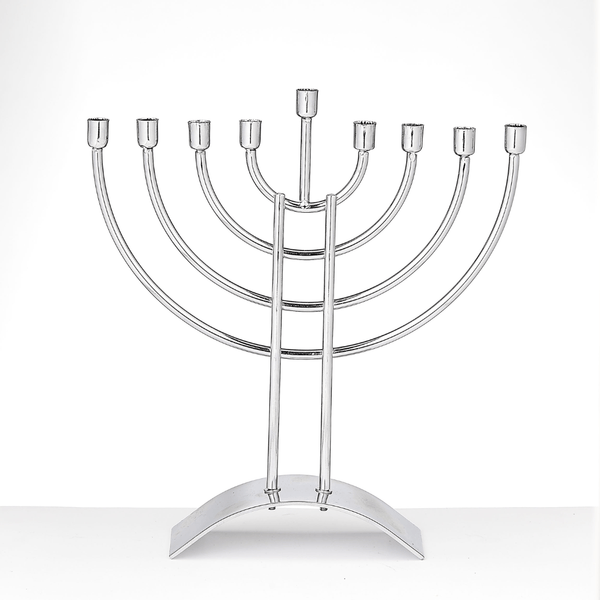 Chrome Plated Menorah - The Weitzman Museum Store - mh-14