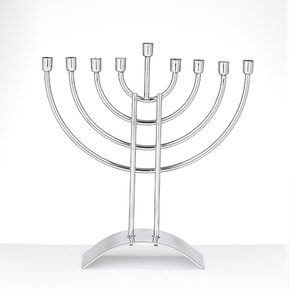 Chrome Plated Menorah - The Weitzman Museum Store - mh-14