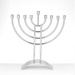 Chrome Plated Menorah - The Weitzman Museum Store - mh-14