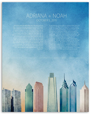 Cityscapes Ketubah Collection by Adriana Saipe - The Weitzman Museum Store - 