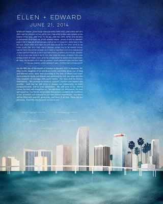 Cityscapes Ketubah Collection by Adriana Saipe - The Weitzman Museum Store - 