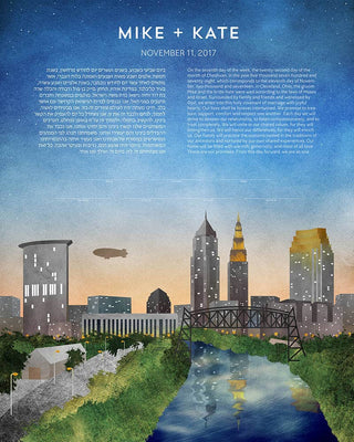 Cityscapes Ketubah Collection by Adriana Saipe - The Weitzman Museum Store - 