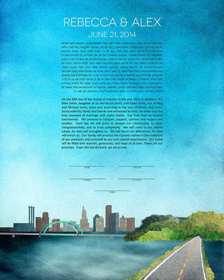 Cityscapes Ketubah Collection by Adriana Saipe - The Weitzman Museum Store - 
