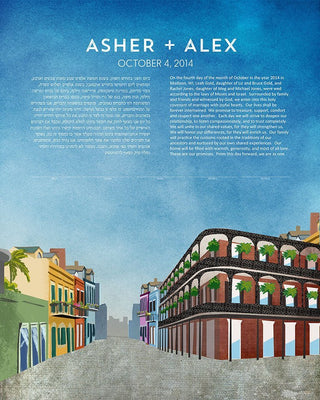 Cityscapes Ketubah Collection by Adriana Saipe - The Weitzman Museum Store - 