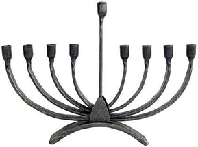 Classic Curve Iron Menorah by Blackthorne Forge - The Weitzman Museum Store - 7 - 847384012393