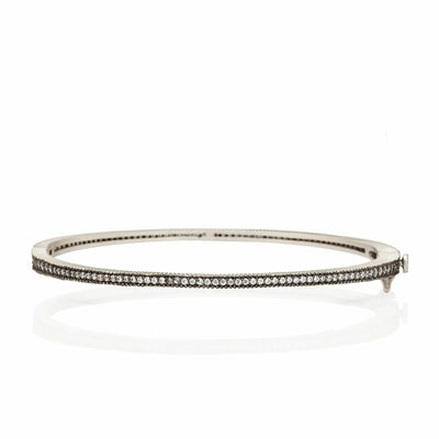Classic Pave Hinged Bangle - The Weitzman Museum Store - przb080047b - hg - 1