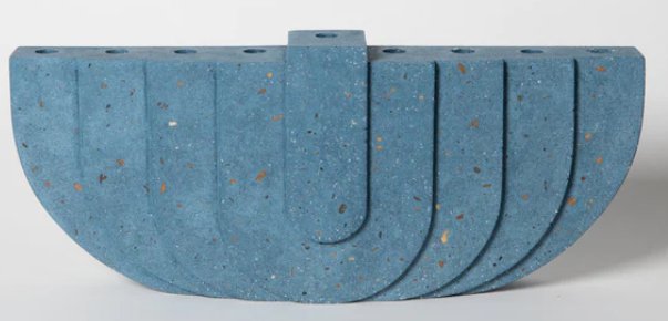 Cobalt Terrazzo Menorah - The Weitzman Museum Store - 7 - 847384018665