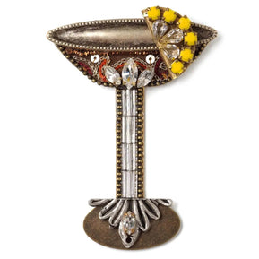 Cocktail With Lemon Slice Brooch - The Weitzman Museum Store - ORP57