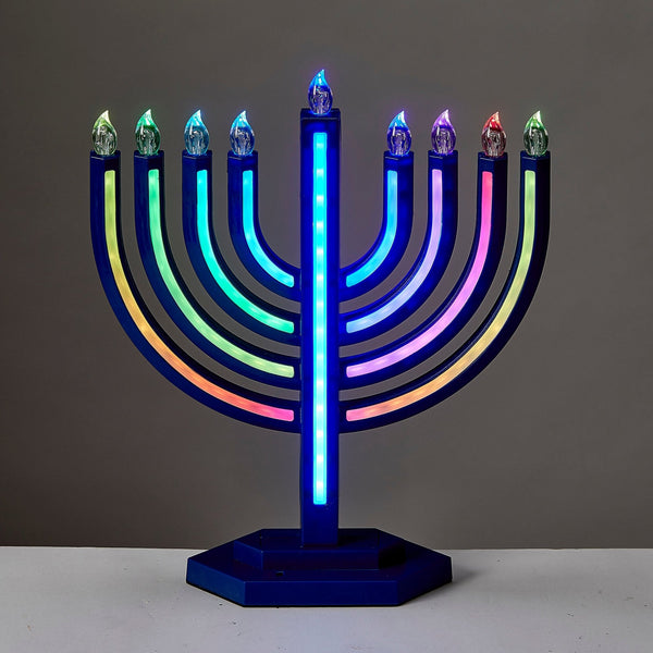 Color Wave LED Menorah - The Weitzman Museum Store - JRN - 75
