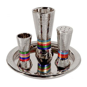 Colorful Bands Hammered Havdalah Set - The Weitzman Museum Store - EMHAC1