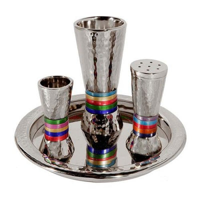 Colorful Bands Hammered Havdalah Set - The Weitzman Museum Store - EMHAC1