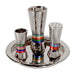 Colorful Bands Hammered Havdalah Set - The Weitzman Museum Store - EMHAC1