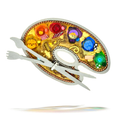 Colorful Canvas Painter's Palette Pin - The Weitzman Museum Store - 1420828