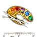 Colorful Canvas Painter's Palette Pin - The Weitzman Museum Store - 1420828