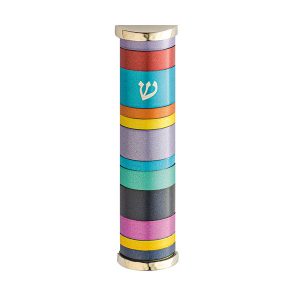 Colorful Rings Mezuzah - The Weitzman Museum Store - emmzp1