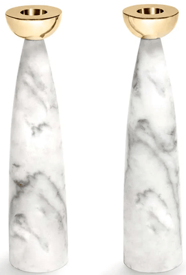 Coluna Candleholders, Silver or Gold - The Weitzman Museum Store - COL-CDS2-37B