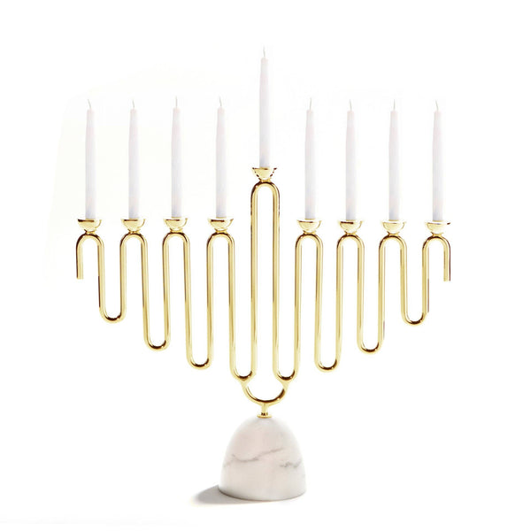 Coluna Menorah, Marble & Gold - The Weitzman Museum Store - JUD-MEOS-37G