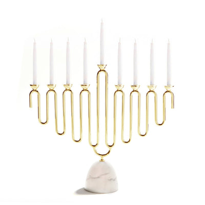 Coluna Menorah, Marble & Gold - The Weitzman Museum Store - JUD-MEOS-37G