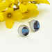 Crescent Moon Mini Studs - Sterling Silver & Mother of Pearl - The Weitzman Museum Store - SAN429EA