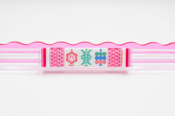 Crystal Prism Pink | Mahjong with Bold Angles and Vibrant Vibes | 1.25" x 0.9" x 0.7" - The Weitzman Museum Store - TLCCPRPK