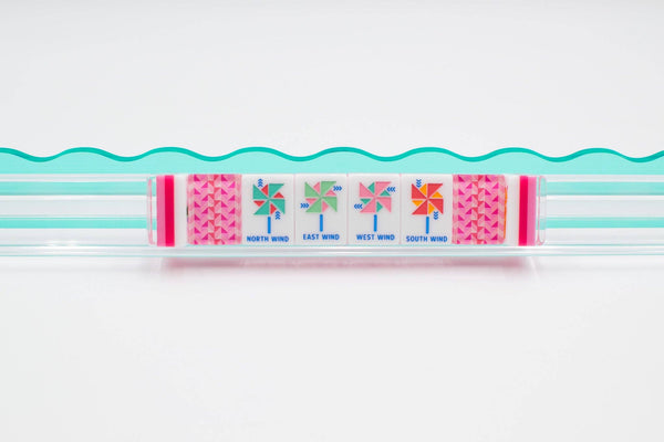Crystal Prism Pink | Mahjong with Bold Angles and Vibrant Vibes | 1.25" x 0.9" x 0.7" - The Weitzman Museum Store - TLCCPRPK