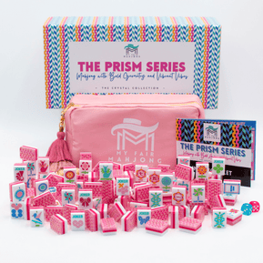Crystal Prism Pink | Mahjong with Bold Angles and Vibrant Vibes | 1.25" x 0.9" x 0.7" - The Weitzman Museum Store - TLCCPRPK