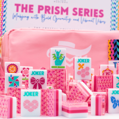 Crystal Prism Pink | Mahjong with Bold Angles and Vibrant Vibes | 1.25" x 0.9" x 0.7" - The Weitzman Museum Store - TLCCPRPK