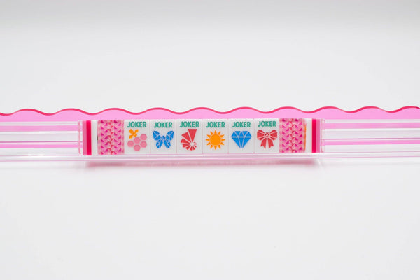 Crystal Prism Pink | Mahjong with Bold Angles and Vibrant Vibes | 1.25" x 0.9" x 0.7" - The Weitzman Museum Store - TLCCPRPK