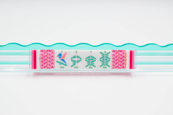 Crystal Prism Pink | Mahjong with Bold Angles and Vibrant Vibes | 1.25" x 0.9" x 0.7" - The Weitzman Museum Store - TLCCPRPK