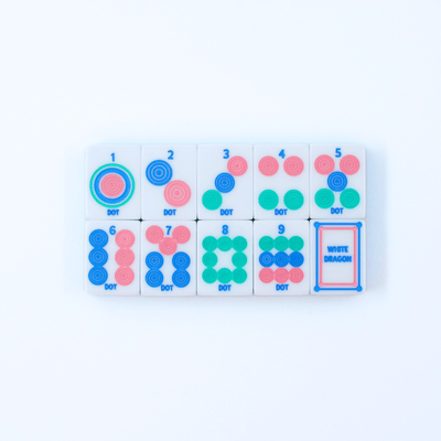Crystal Prism Pink | Mahjong with Bold Angles and Vibrant Vibes | 1.25" x 0.9" x 0.7" - The Weitzman Museum Store - TLCCPRPK