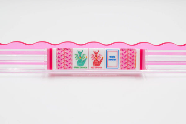 Crystal Prism Pink | Mahjong with Bold Angles and Vibrant Vibes | 1.25" x 0.9" x 0.7" - The Weitzman Museum Store - TLCCPRPK