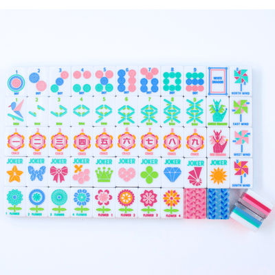 Crystal Prism Pink | Mahjong with Bold Angles and Vibrant Vibes | 1.25" x 0.9" x 0.7" - The Weitzman Museum Store - TLCCPRPK