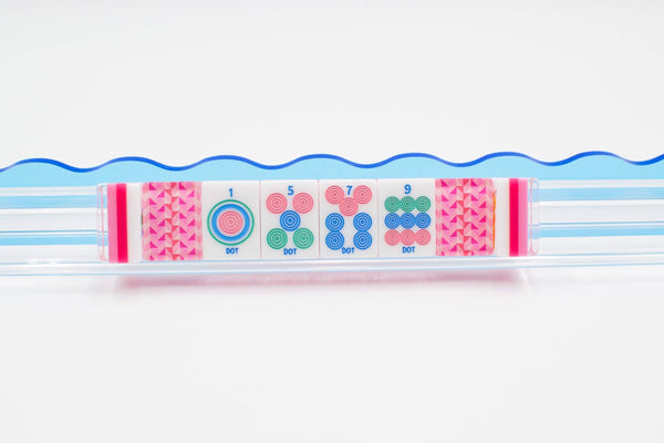 Crystal Prism Pink | Mahjong with Bold Angles and Vibrant Vibes | 1.25" x 0.9" x 0.7" - The Weitzman Museum Store - TLCCPRPK