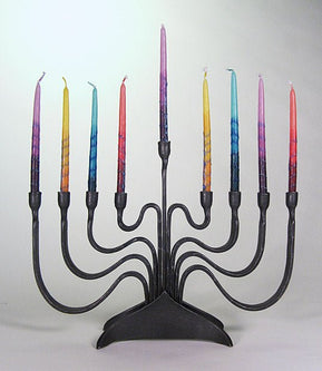 Curvy Iron Menorah by Blackthorne Forge - The Weitzman Museum Store - 7 - 847384012394