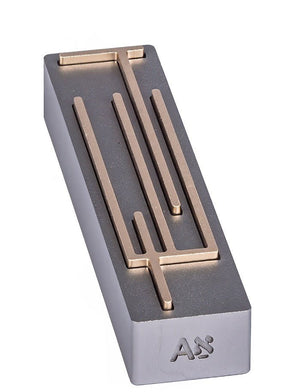 Dark Grey/Light Gold Shaddai Mezuzah - The Weitzman Museum Store - 439433