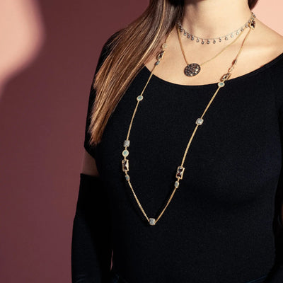 Daughters Gold & Black Drop Necklace - The Weitzman Museum Store - LMYKZN13 - 14E