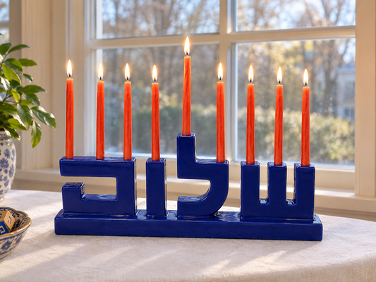 Shalom Ceramic Menorah