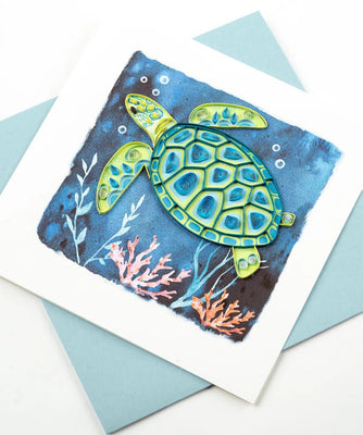 Decorative Sea Turtle Greeting Card - The Weitzman Museum Store - BL1427