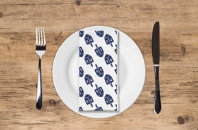 Denim Dreidel - Printed Guest Towel– Chanukah / Hanukkah - The Weitzman Museum Store - 