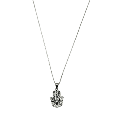 Design Hamsa Necklace w/Eye - The Weitzman Museum Store - AVJ - 425