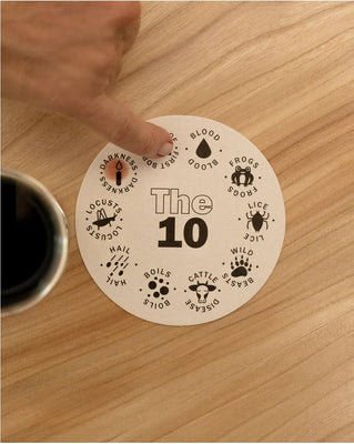 Dippin' Dabbers 10 Plague Coasters - The Weitzman Museum Store - 7 - 847384017966